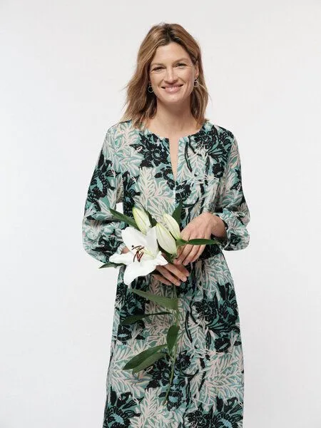 LANIUS LANIUS Midikleid Print Vintage Flower, Print: "vintage flower" green, – Produktbild 2 von 4
