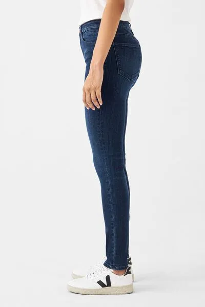 DAWN Damen Jeans SUN UP Powerstretch DAWN Bio-Baumwolle, Dark blue, – Produktbild 3 von 5