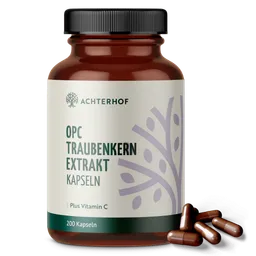 vom Achterhof OPC Traubenkernextrakt + Vitamin C Kapseln (200 Kapseln) – Produktbild 1 von 1