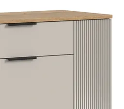 Inn.Furn Schuhkommode Skid (Kommode in Kaschmir Sand mit Eiche, 80 x 88 cm), Vollauszug und Fräsungen – Produktbild 1 von 1