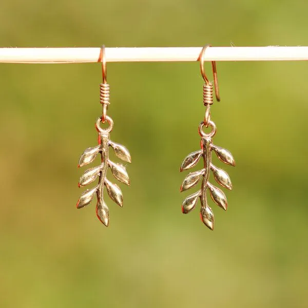 Schönes aus Indochina Schönes aus Indochina Upcycling Schmuck Ohrringe Messing – Produktbild 3 von 8