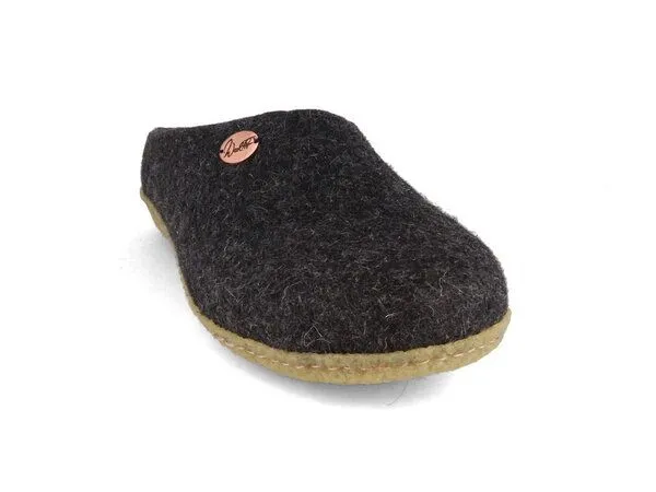 WoolFit WoolFit Filzpantoffeln „Classic“ mit Naturgummisohle mit weichen Filzeinlagen, Graphit, – Produktbild 4 von 4