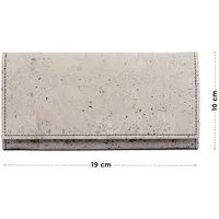 Kork Deko Kork-Deko Beiges oder silbernes Portemonnaie aus Korkstoff | vegan & nachhaltig, Silber, – Produktbild 1 von 1