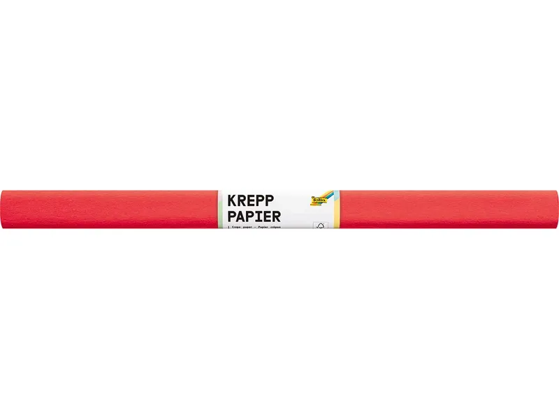 folia folia Krepppapier-Rollen, 50 cm x 2 m, 10 Rollen, feuerrot – Produktbild 1 von 1