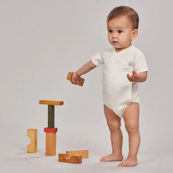 Sense Organics sense-organics Baby Wickelbody mit kurzen Ãrmel, Modell YGON, Weiß, – Produktbild 2 von 4