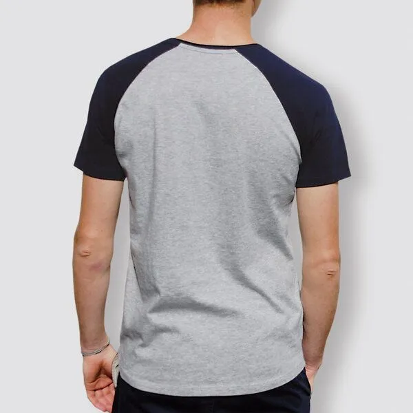 little kiwi little kiwi Herren T-Shirt, "No Way", Heather Ash/Navy – Produktbild 2 von 2