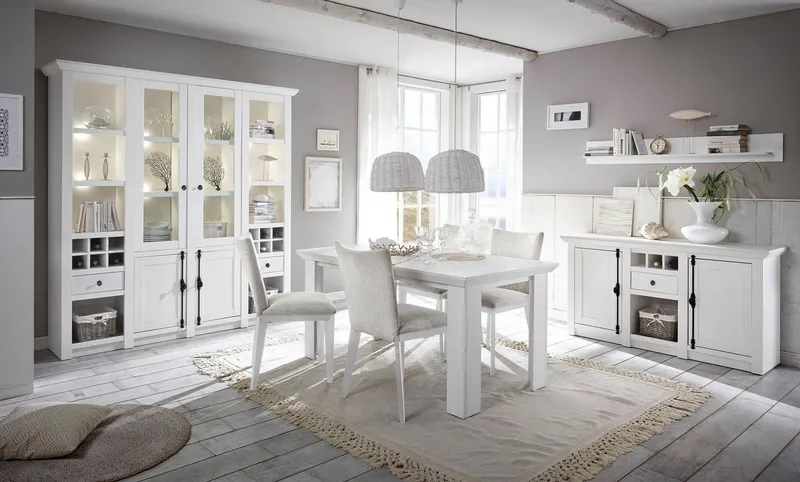 Home affaire Esstisch California, Breite ca. 158 cm, Weiß, – Produktbild 3 von 4