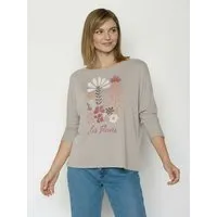 GreenBomb GREENBOMB Les Fleurs Simper - Gemütliches Longsleeve aus Viskose (LENZING ECOVERO) Mix / hochwertiger Print / Fair & Vegan – Produktbild 1 von 1