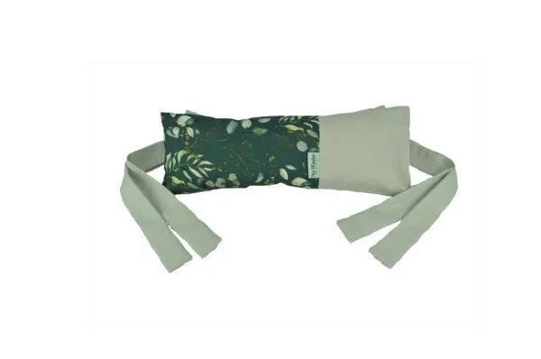 NoWaste Wrapping NoWaste Wrapping Zirbenkissen Baby Kopfkissen Schlafkissen 12 x 32 cm, Grau grün blätter, – Produktbild 1 von 1
