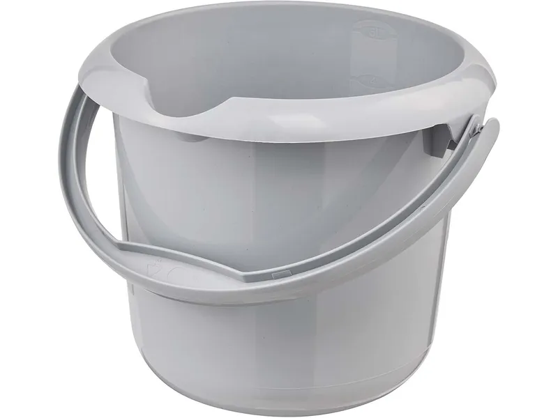 Keeeper Keeeper Eimer "Mika Eco Line" mit Ausguss, Skala und Griff, Ø 24 cm, 5 l, Grau, – Produktbild 1 von 1