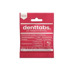 Denttabs DENTTABS Strawberry (125 Stück) - in den Varianten mit und ohne Fluorid – Produktbild 1 von 1