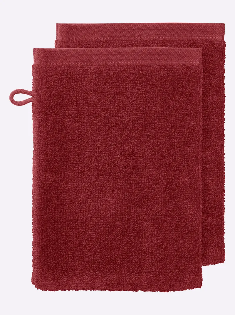 wäschepur Handtuch dunkelrot, Dunkelrot, – Produktbild 1 von 3