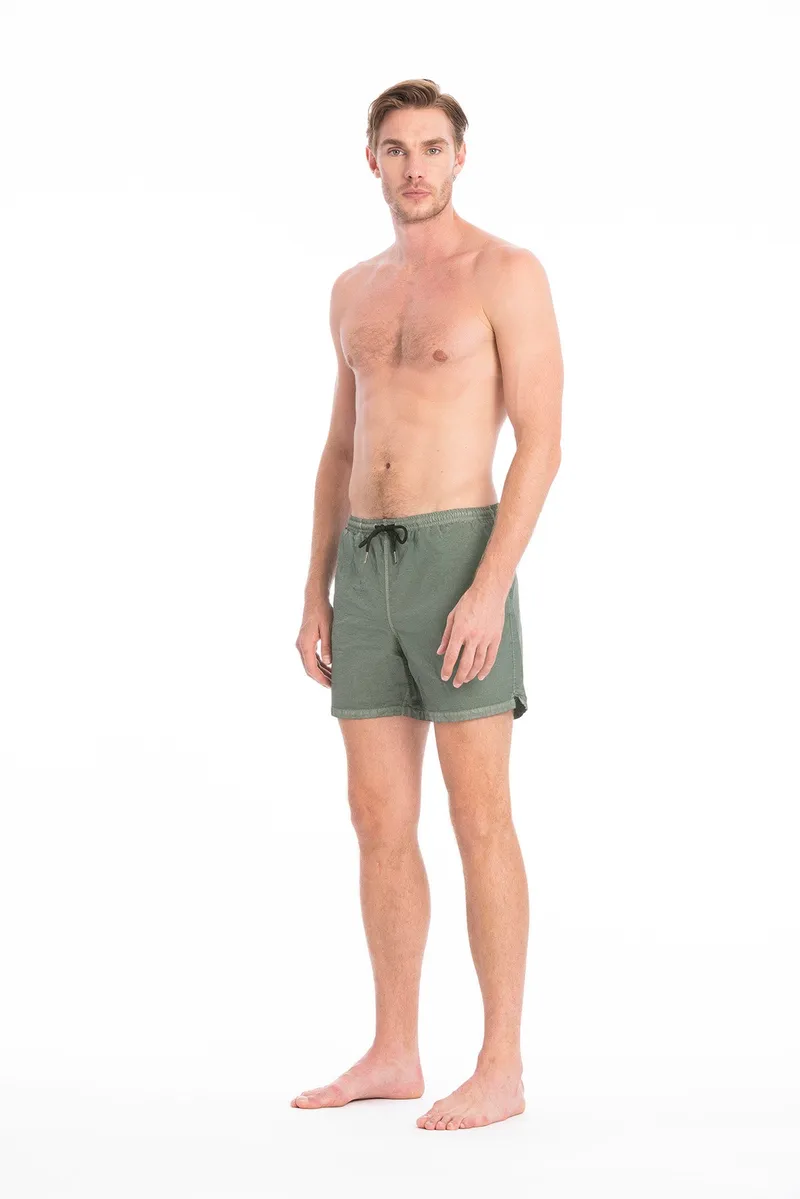 RAVENS VIEW IBIZA RAVENS VIEW IBIZA Herren vegan Badeshorts Rio Dust Olive, Grün, – Produktbild 1 von 2