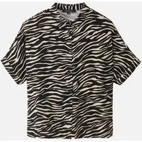 recolution Damen Bluse aus LENZING ECOVERO Viskose - LOTUS ZEBRA - recolution, Black (schwarz), – Produktbild 1 von 1
