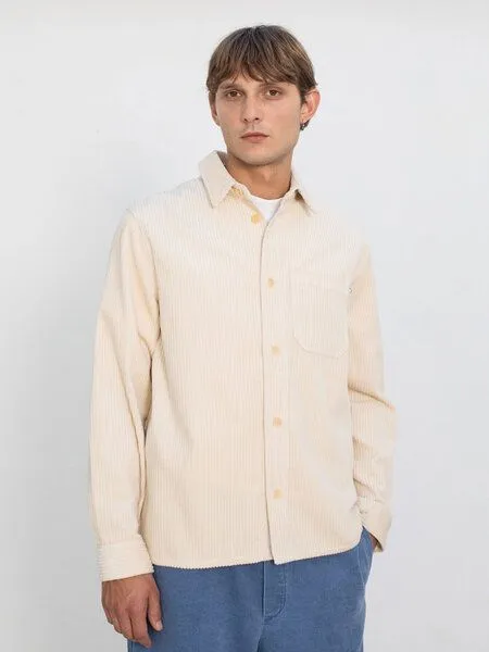 Rotholz Rotholz Kord Hemd - Casual Shirt - aus biologisch angebauter Baumwolle, White sand (beige), – Produktbild 2 von 4