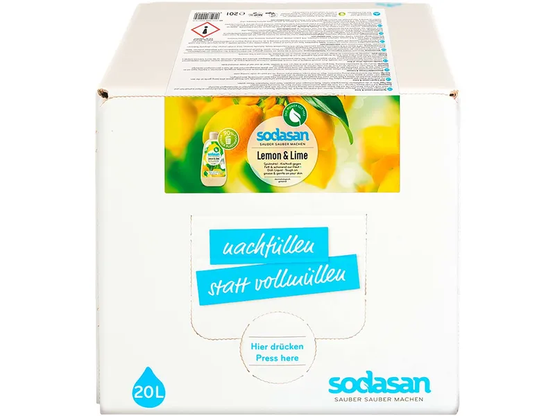 Sodasan Sodasan Spülmittel 'Lemon und Lime' Bag in Box, 20 l – Produktbild 1 von 1