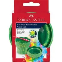Faber-Castell Faber-Castell Wasserbecher "Clic&Go" Art & Graphic, grün marble – Produktbild 1 von 1