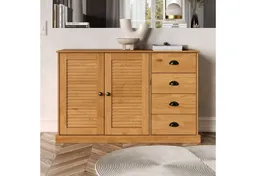 OTTO home Sideboard Turia, mit Lamellentüren, Kommode aus massivem Kiefernholz, FSC®, 4 Schubkasten, Breite 125 cm – Produktbild 1 von 1