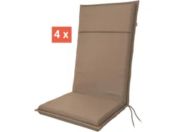 Doppler doppler Auflage "LIFE" für Hochlehner, 4er-Pack, 119x48x4 cm, Polyester, mokka – Produktbild 1 von 1