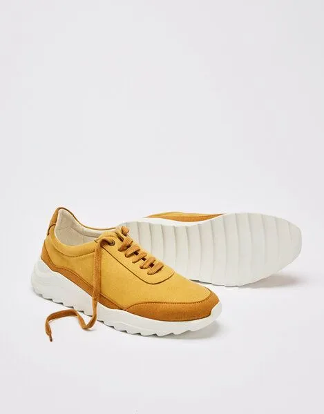 NINE TO FIVE NINE TO FIVE #florida - veganer Runner, minimalistischer Damen Sneaker, Honey micro, – Produktbild 4 von 4