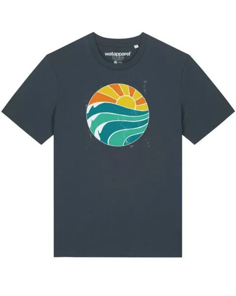 watapparel watapparel T-Shirt Unisex Summer Sun, India ink grey, – Produktbild 1 von 3