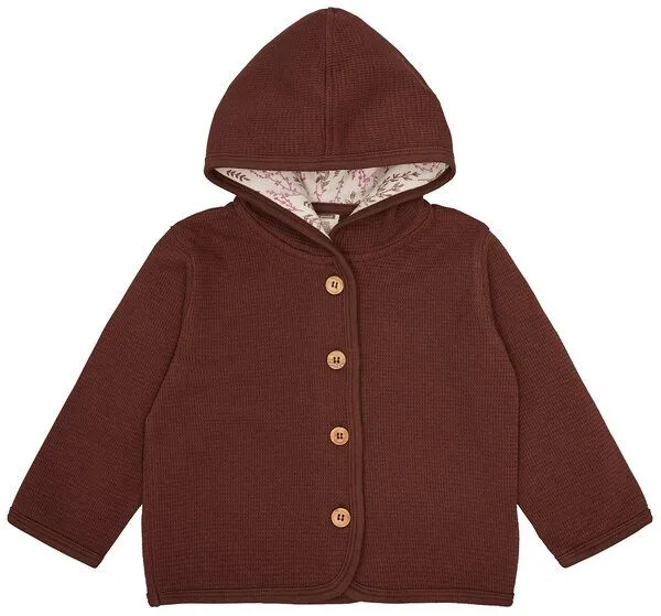 loud + proud loud + proud Babys & Kinder Jacke in Waffeloptik, GOTS-zertifiziert, Wood(braun), – Produktbild 1 von 4