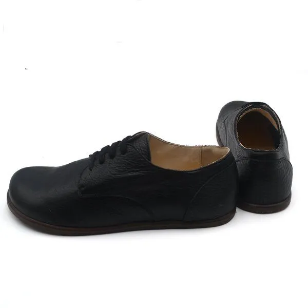 Pololo Pololo Barfuß-Halbschuh London pflanzlich gegerbtes Leder, Schwarz, – Produktbild 2 von 4