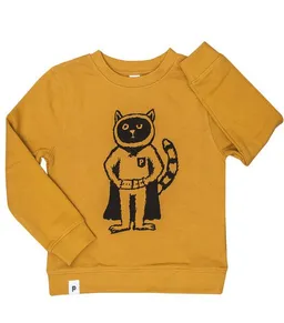 päfjes päfjes Karlo Superhelden Kater - Kinder Bio Sweater - Organic Cotton - Gelb – Produktbild 1 von 1