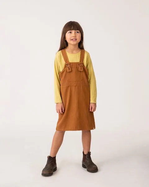MATONA Matona Latzkleid für Kinder aus Canvas Bio-Baumwolle / Retro Pinafore Dress, Biscuit, – Produktbild 1 von 4