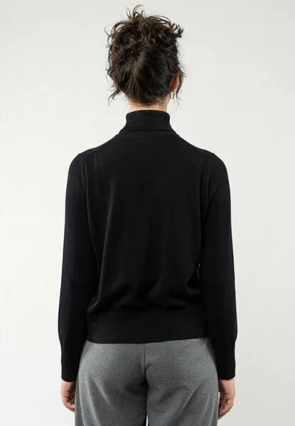 MELA Rollkragen-Pullover Modell: Mayura GOTS, Schwarz, – Produktbild 4 von 8