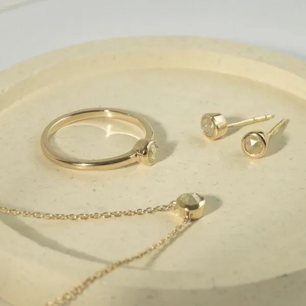 Eppi Eppi Schmuck-Set mit Salt and Pepper Diamanten Jana, Weiss, – Produktbild 2 von 2