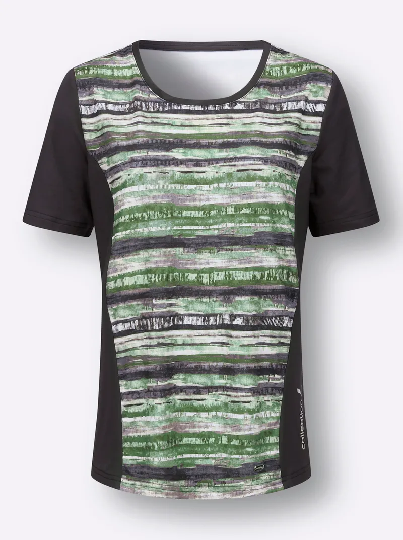 Witt Funktionsshirt, Schwarz-eucalyptus-bedruckt, – Produktbild 1 von 1