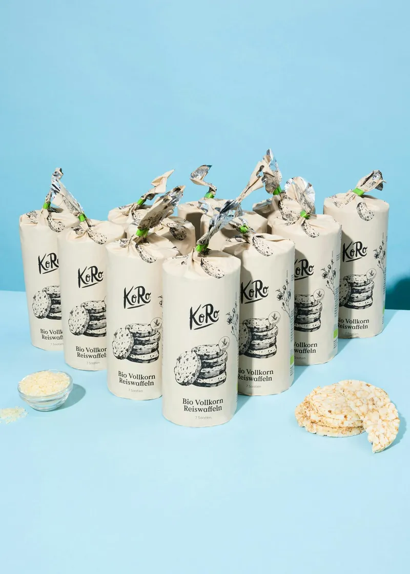 KoRo Bio Vollkornreiswaffeln mit 7 Saaten 12 x 120 g – Produktbild 1 von 5