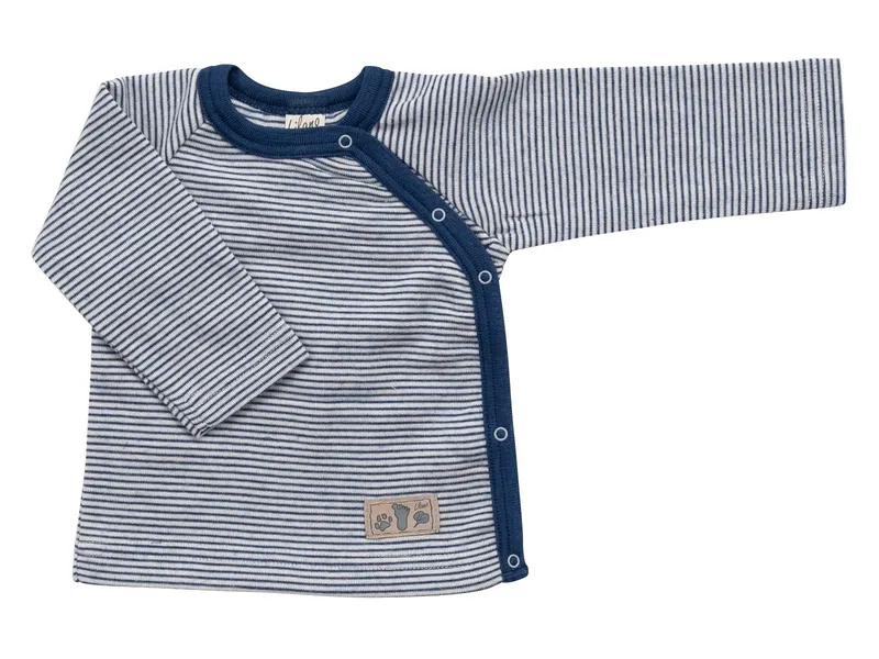 Lilano Lilano Baby Jacke Wolle Seide marine geringelt 62, Blau, – Produktbild 1 von 1
