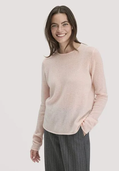 hessnatur hessnatur Strick Pullover Regular BETTER RECYCLING aus reinem Kaschmir, Rosé, – Produktbild 1 von 4