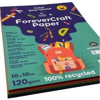 Clairefontaine 100 Blatt Tonpapier DIN A4 "forever craft paper" 120g/m² farbig sortiert – Produktbild 1 von 1