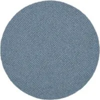 myfelt myfelt Filzkugelteppich rund, 100% Schurwolle, Hellblau (mia), – Produktbild 1 von 1