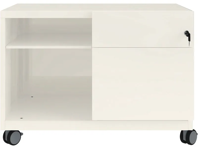 Bisley Bisley Rollcontainer "Caddy Note" Schubladen und Ziehgriff rechts, verkehrsweiß – Produktbild 1 von 1