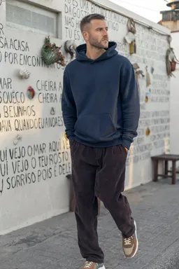 DIRTS DIRTS Herren vegan Hoodie Oversized Navy – Produktbild 1 von 1
