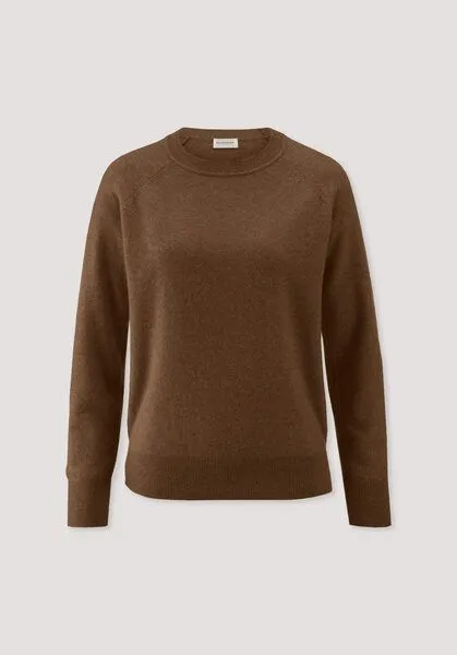 hessnatur hessnatur Strick Pullover Relaxed aus Cashmere mit Recycling-Anteil, Bernsteinbraun, – Produktbild 4 von 4