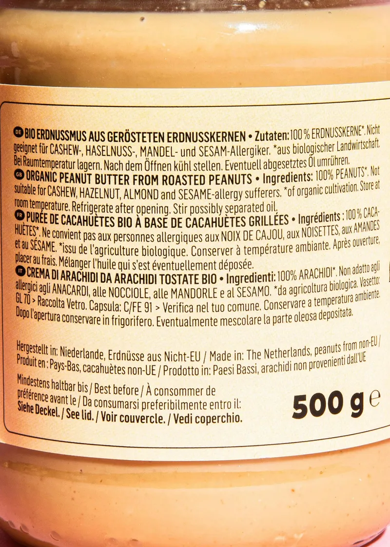 KoRo Bio Erdnussmus 500 g – Produktbild 4 von 5