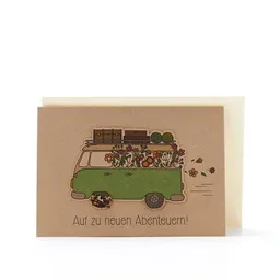 Die Stadtgärtner Die Stadtgärtner Grußkarte für Camper I VW Bus / Bulli mit Blumensamen zum Einpflanzen – Produktbild 1 von 1