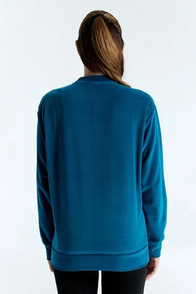 Leela Cotton Leela Cotton Unisex Jacke, Donaublau, – Produktbild 3 von 4