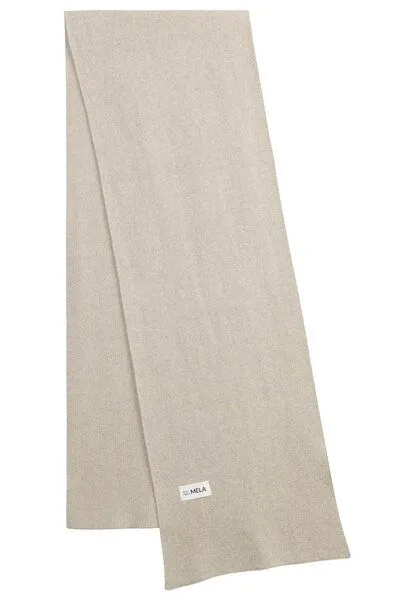MELA MELA Jacquard Strick Schal Style ASMEE aus 100% Bio-Baumwolle, Kiesel melange, – Produktbild 1 von 4