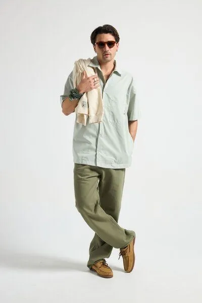 Trendsplant Trendsplant Mechanic Box Seaqual®Yarn S/S Shirt Green Stripes, Blau, – Produktbild 1 von 4