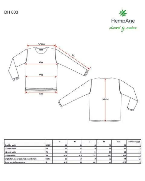 HempAge HempAge Herren Langarmshirt gestreift Hanf/Biobaumwolle, Black(blau), – Produktbild 3 von 3