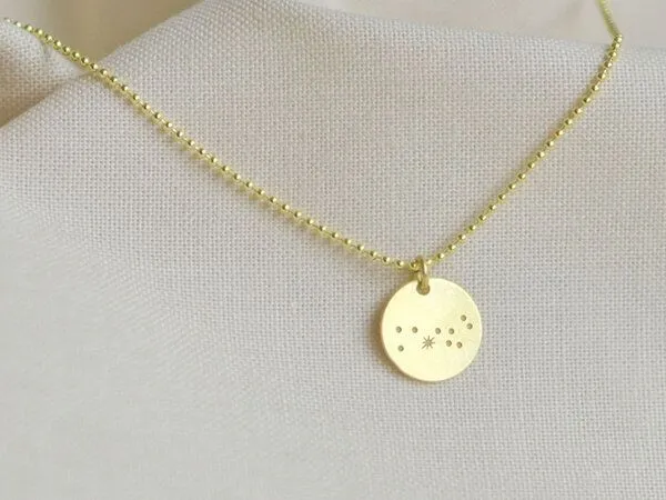 renna deluxe renna deluxe Sternzeichen Kette Gold, Gold, – Produktbild 7 von 8