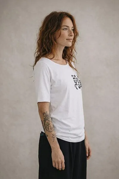 KOKOworld KOKOworld T-Shirt Eila-Heart, White heart (weiß), – Produktbild 2 von 4