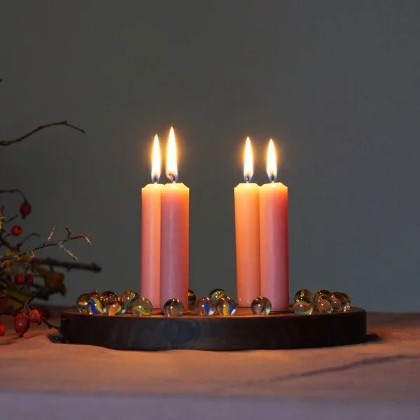 klotzaufklotz klotzaufklotz Adventskalender und Adventskranz für Stabkerzen, Transparent, – Produktbild 4 von 5
