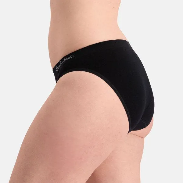 Bamboo Basics Bamboo Basics Nahtloser Taillen Slip TESS aus Bambusviskose / Biobaumwolle (3er Pack), Schwarz, – Produktbild 4 von 4